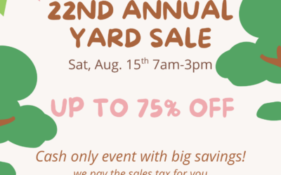 22nd Annual Yard Sale